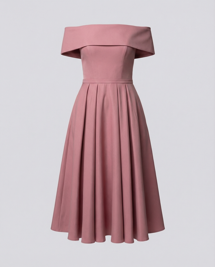 Trägerloses Satin Partykleid Damen