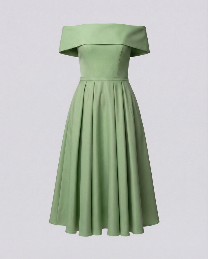 Trägerloses Satin Partykleid Damen