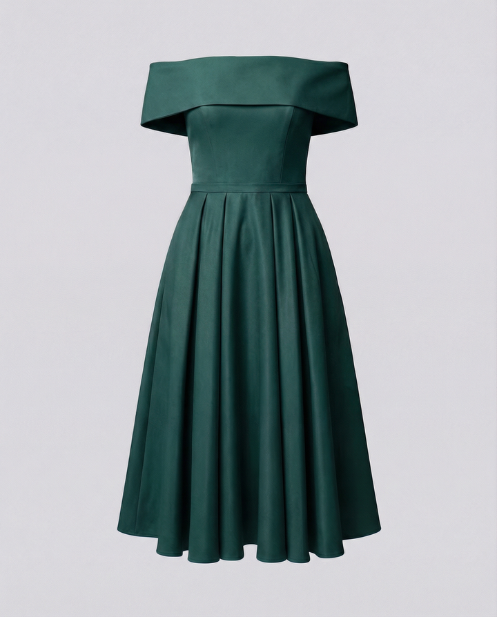 Trägerloses Satin Partykleid Damen
