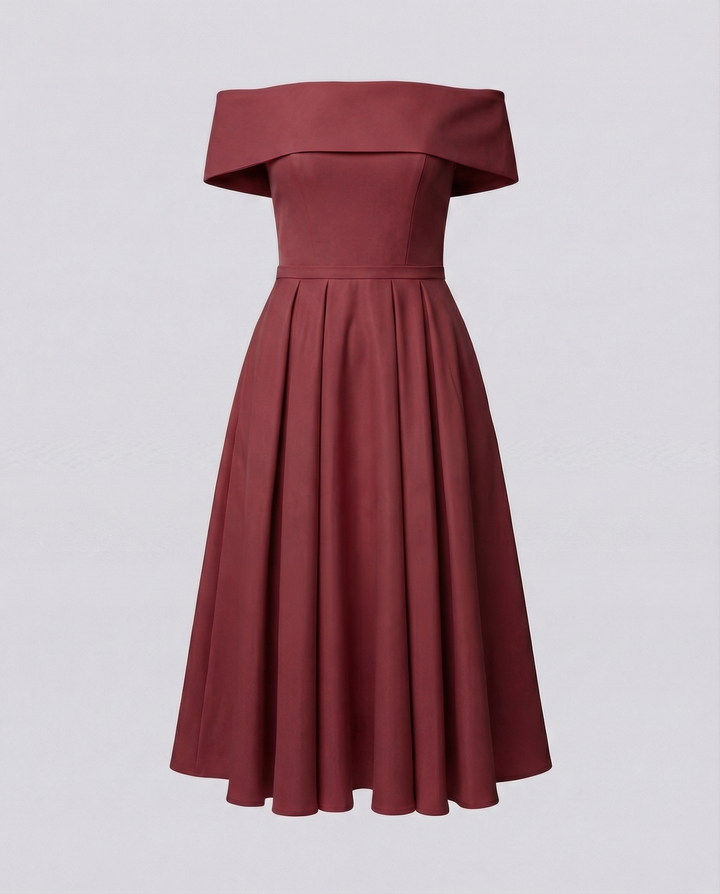 Trägerloses Satin Partykleid Damen