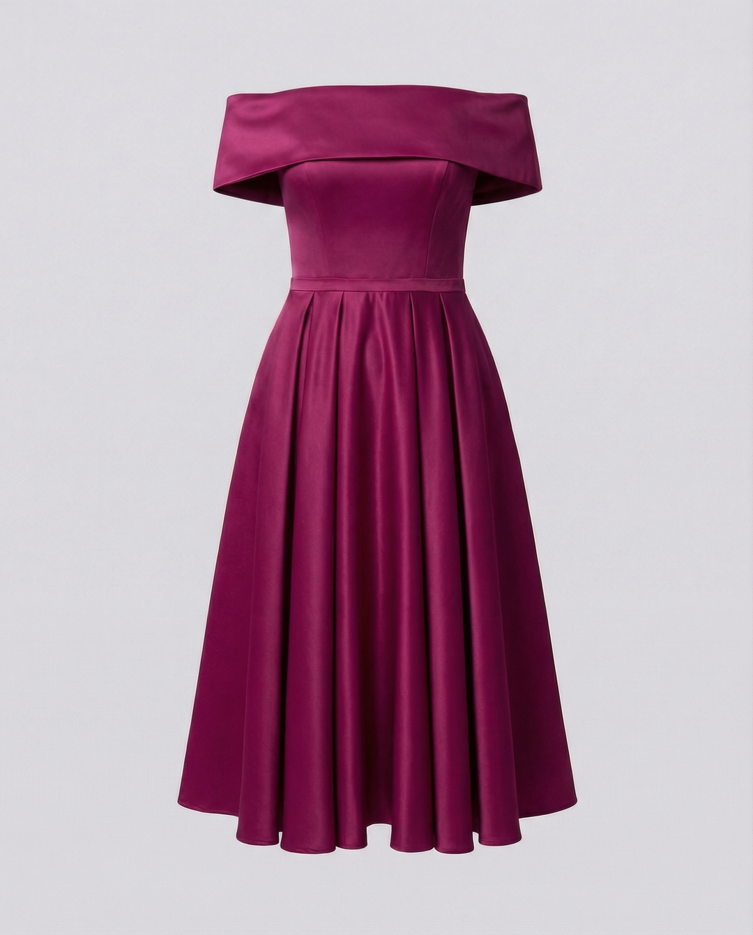 Trägerloses Satin Partykleid Damen