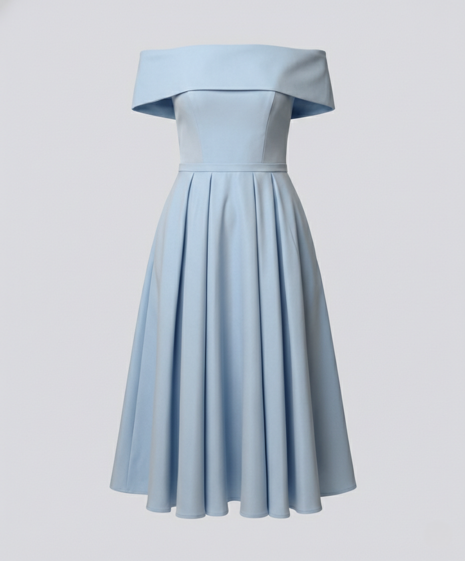 Trägerloses Satin Partykleid Damen
