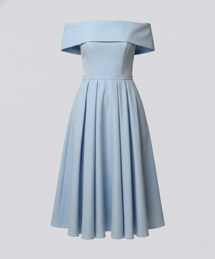 Trägerloses Satin Partykleid Damen