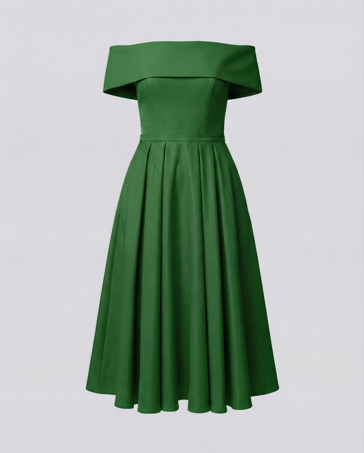 Trägerloses Satin Partykleid Damen