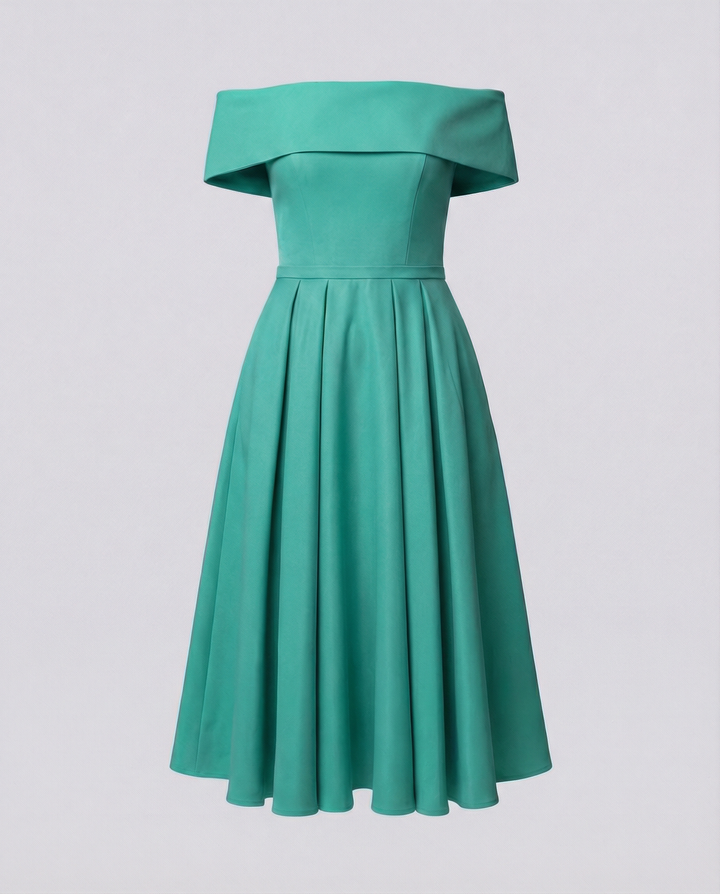 Trägerloses Satin Partykleid Damen