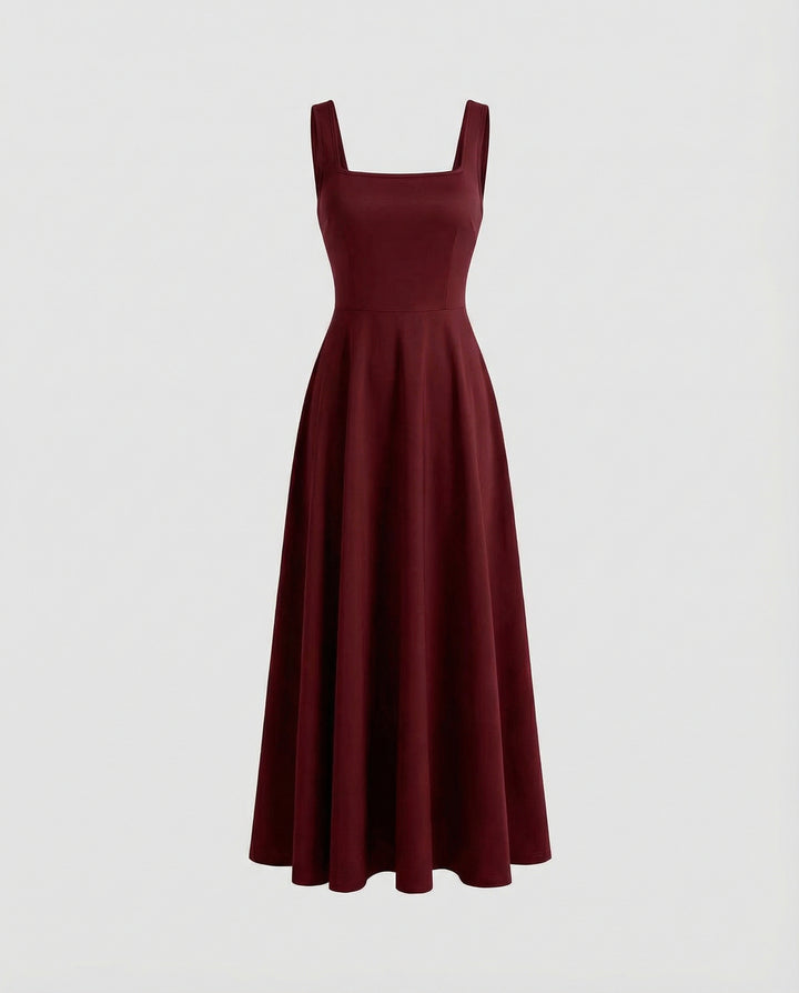 Weiches Quadratisches Maxikleid Damen