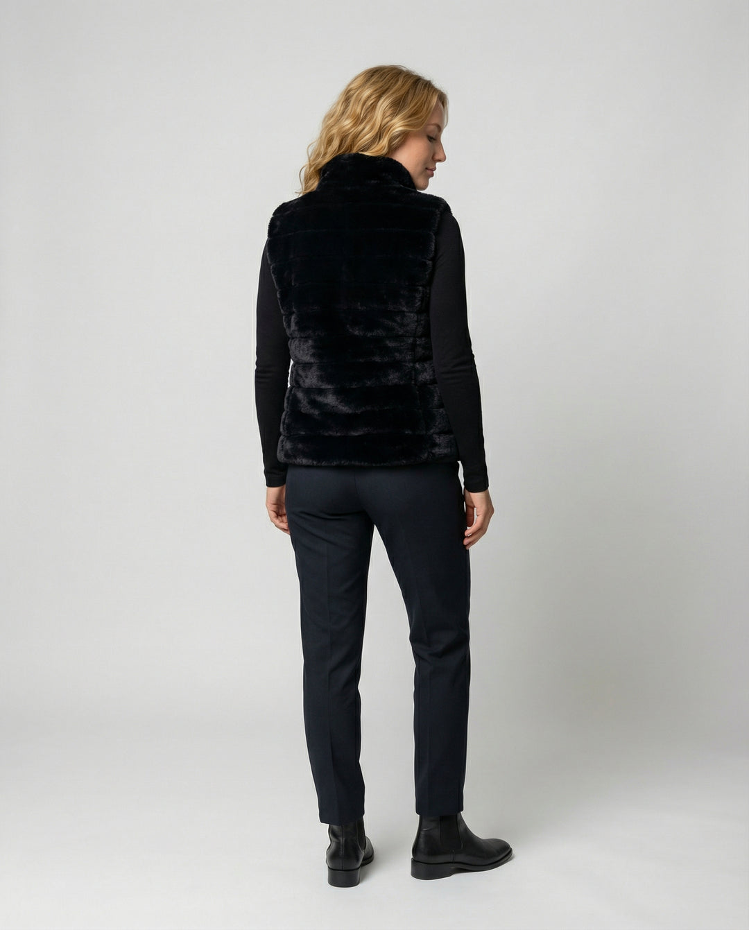 Steppweste aus Kunstfell Damen