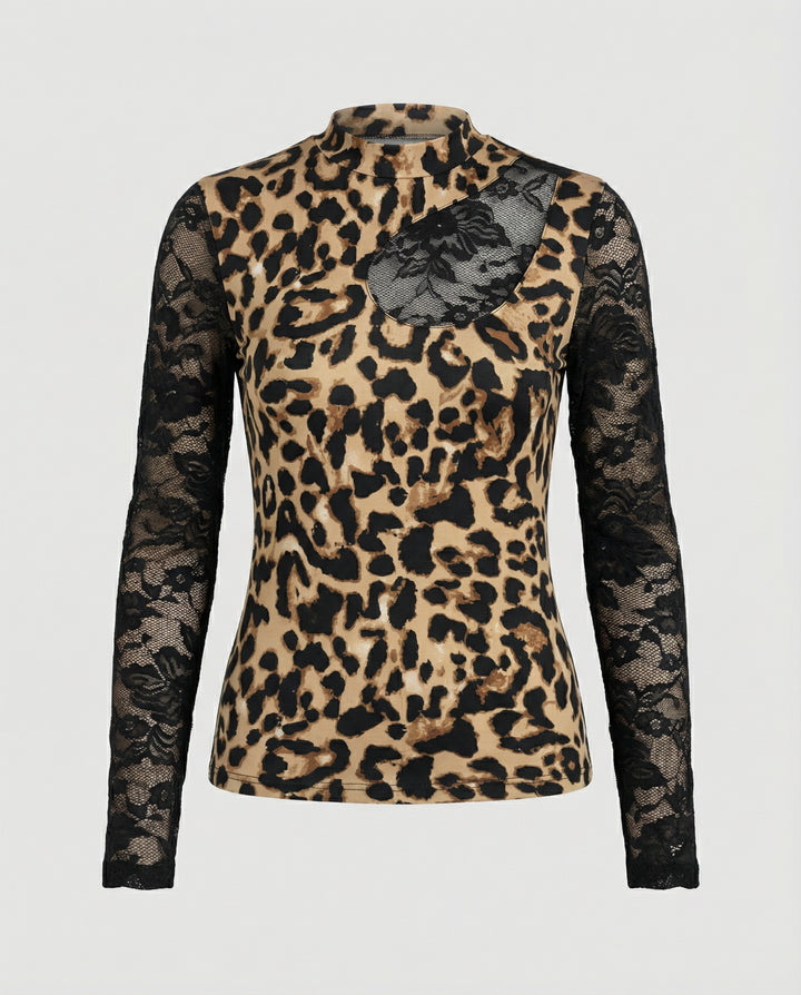 Leoparden Transparent Oberteil Damen