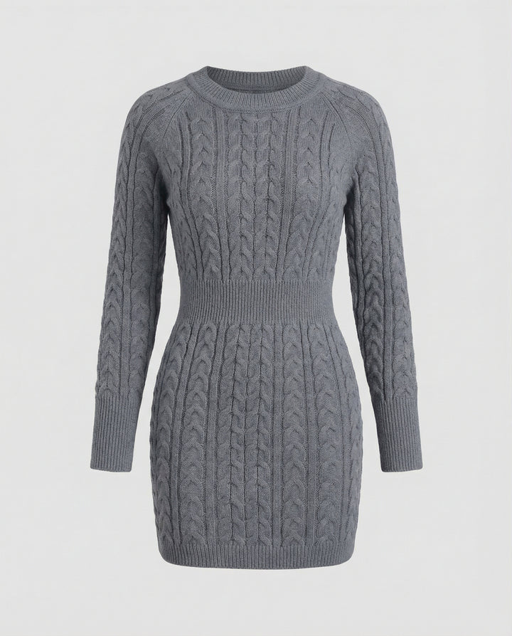 Strickkleid Zopfdesign Damen