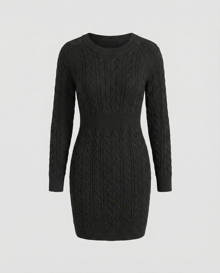 Strickkleid Zopfdesign Damen