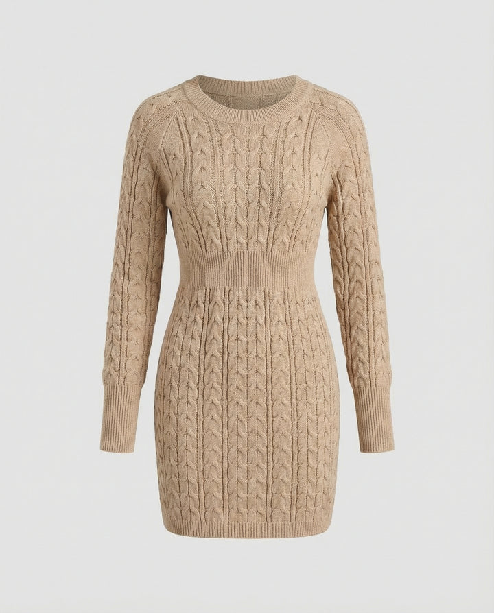Strickkleid Zopfdesign Damen