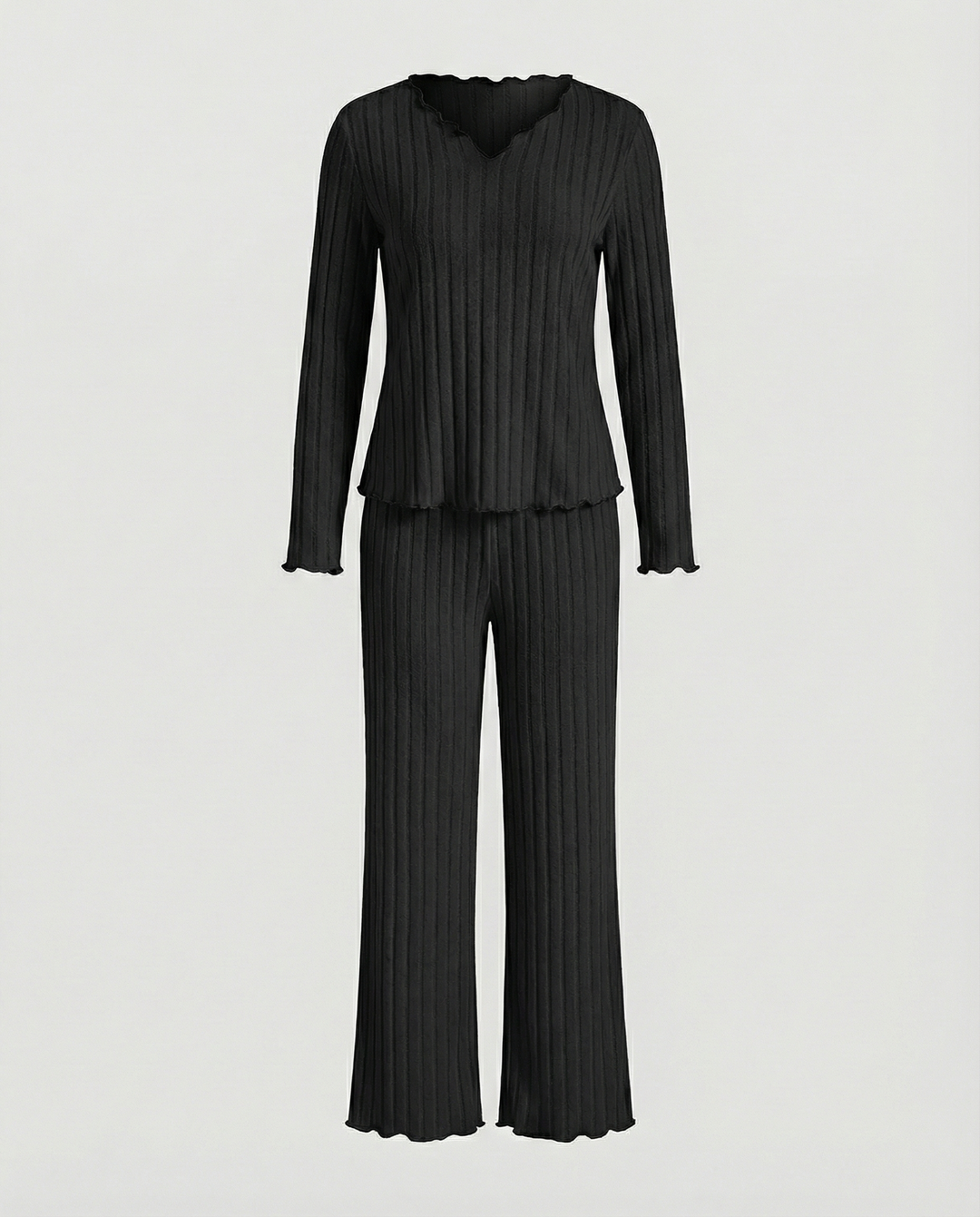 Damen Pyjama Set Rüschen