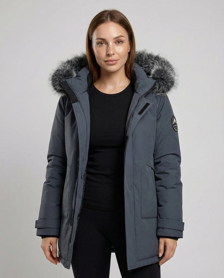 Warmer Winterparka Damen Kapuze
