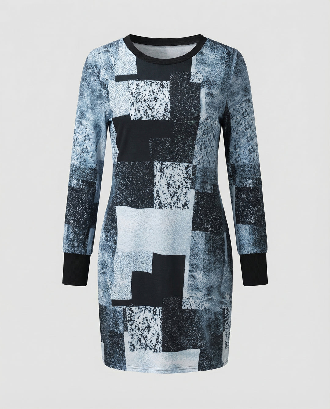 Damen Strickkleid Geometrisch