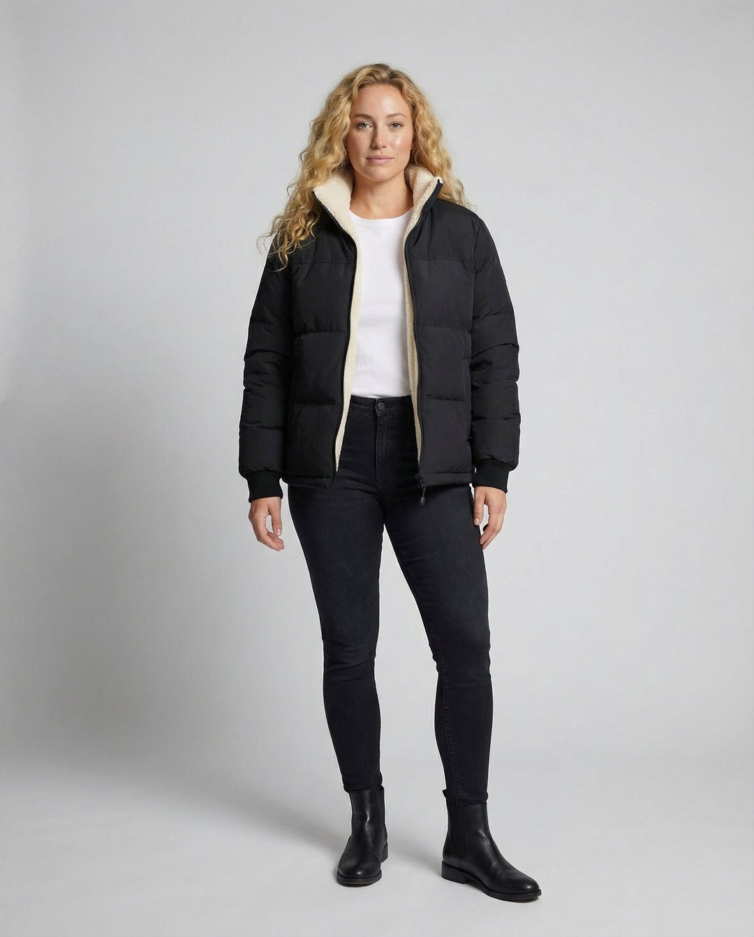 Gefütterte Damen Steppjacke Winter