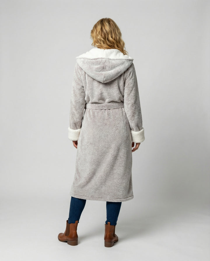 Kuscheliger Fleece Morgenmantel Damen