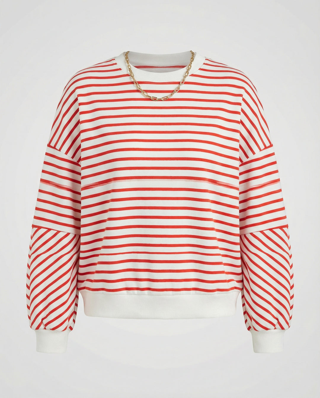 Boxy Sweatshirt Damen Gestreift