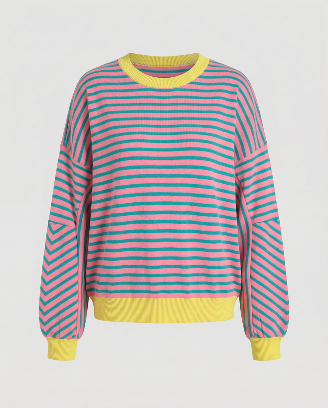 Boxy Sweatshirt Damen Gestreift