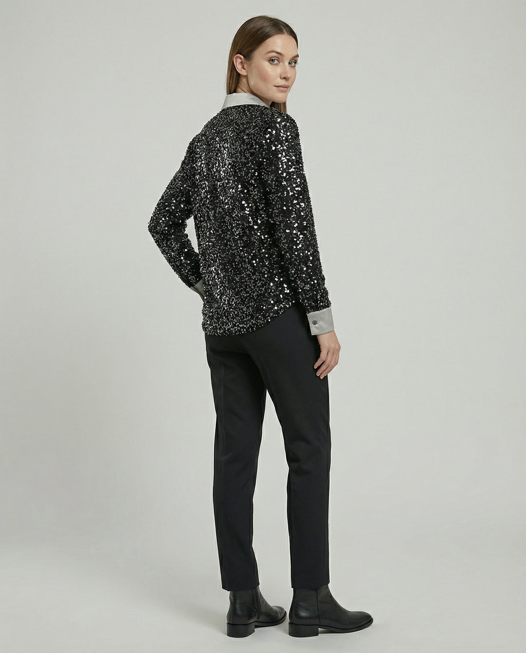 Glitzernde Damen Paillettenbluse
