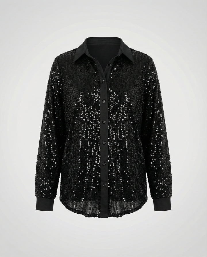 Glitzernde Damen Paillettenbluse