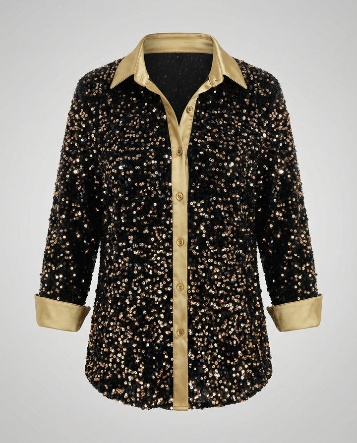 Glitzernde Damen Paillettenbluse