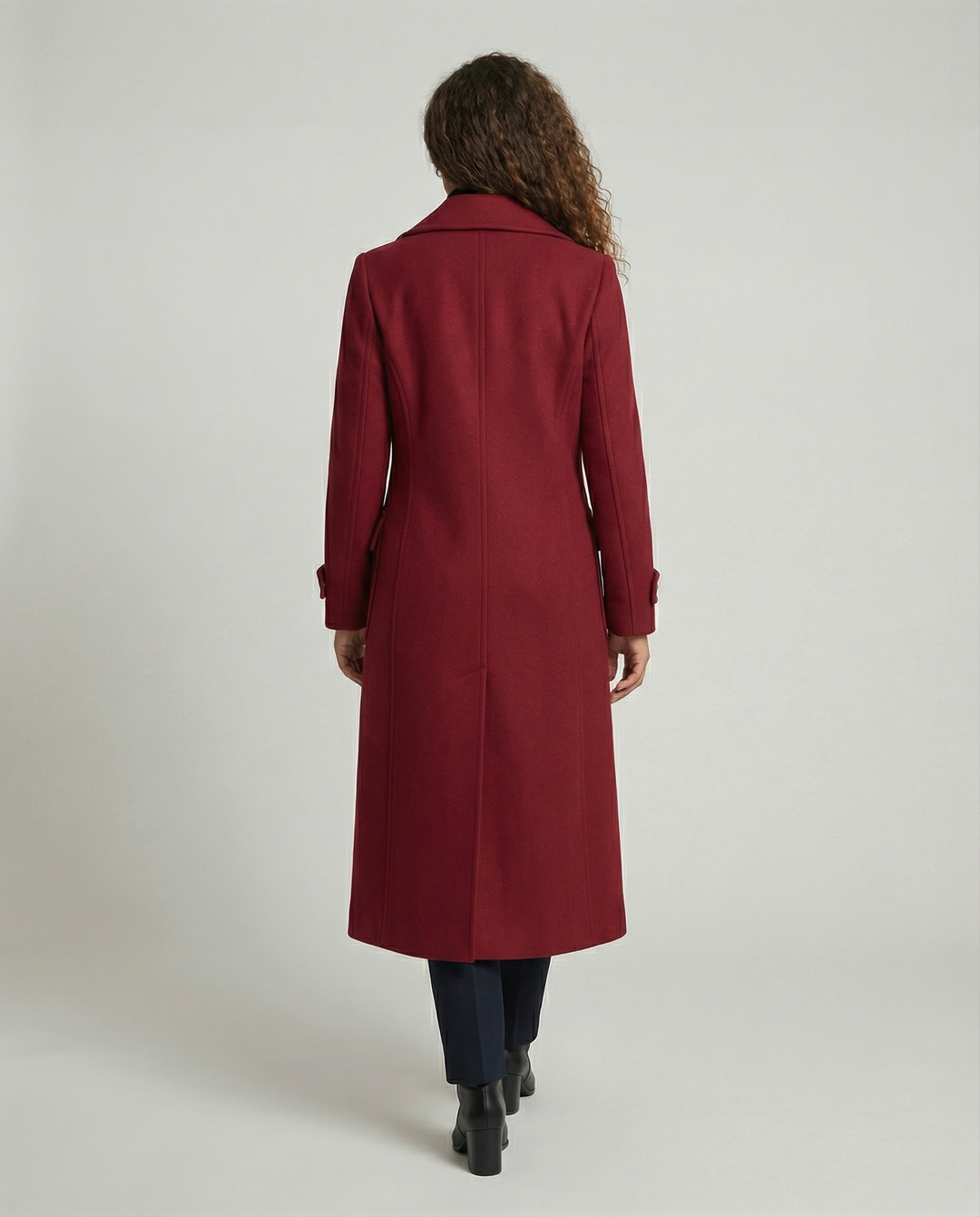 Eleganter Doppelreihiger Wollmantel