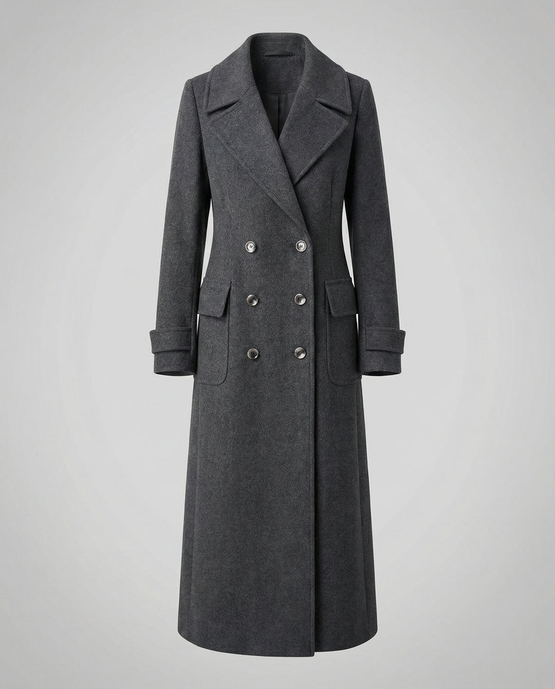 Eleganter Doppelreihiger Wollmantel