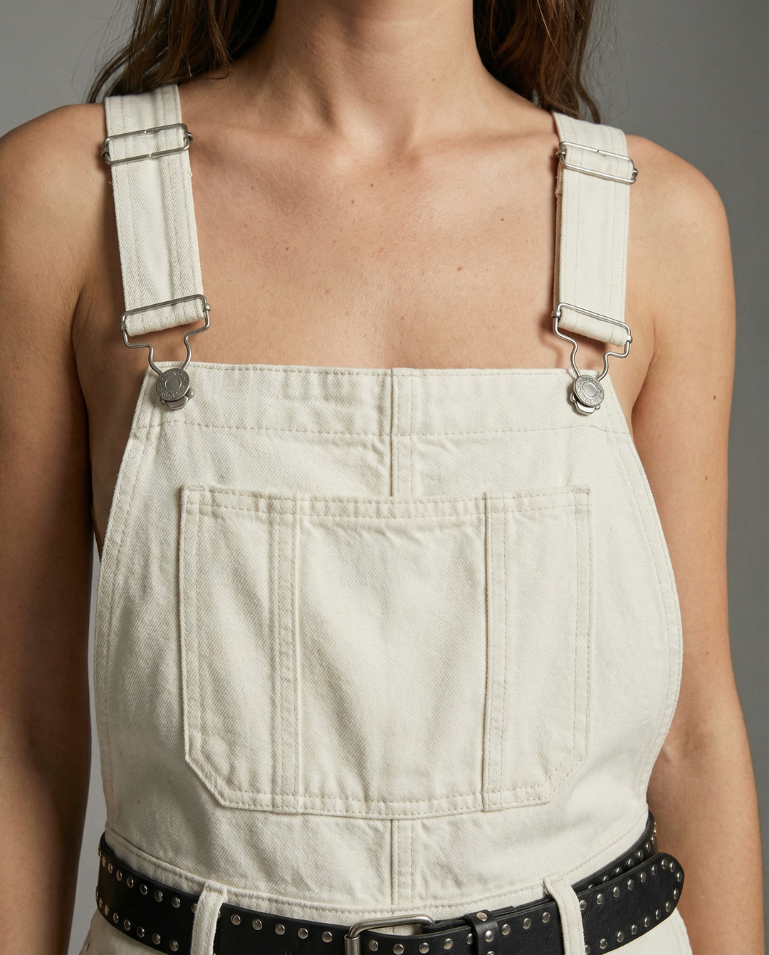 Denim Latzhose Damen Weit