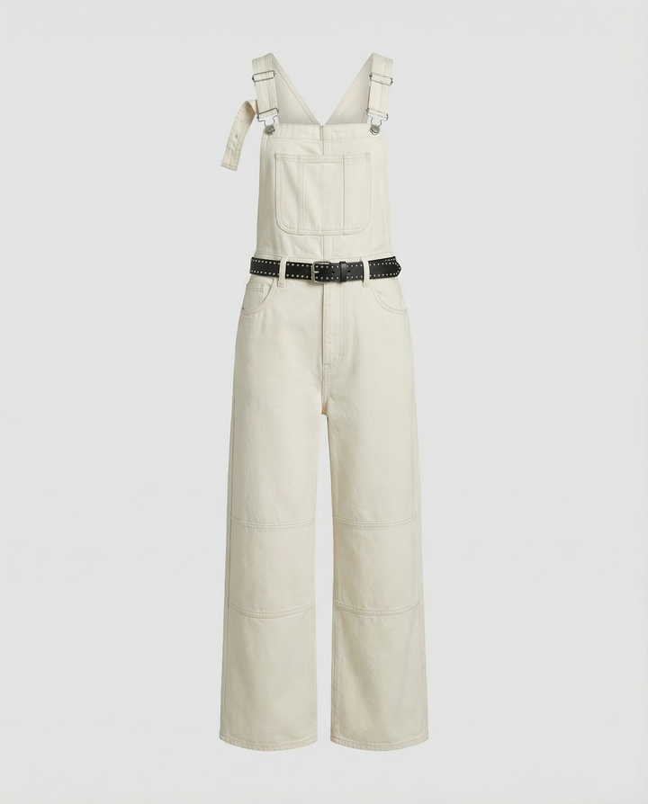 Denim Latzhose Damen Weit