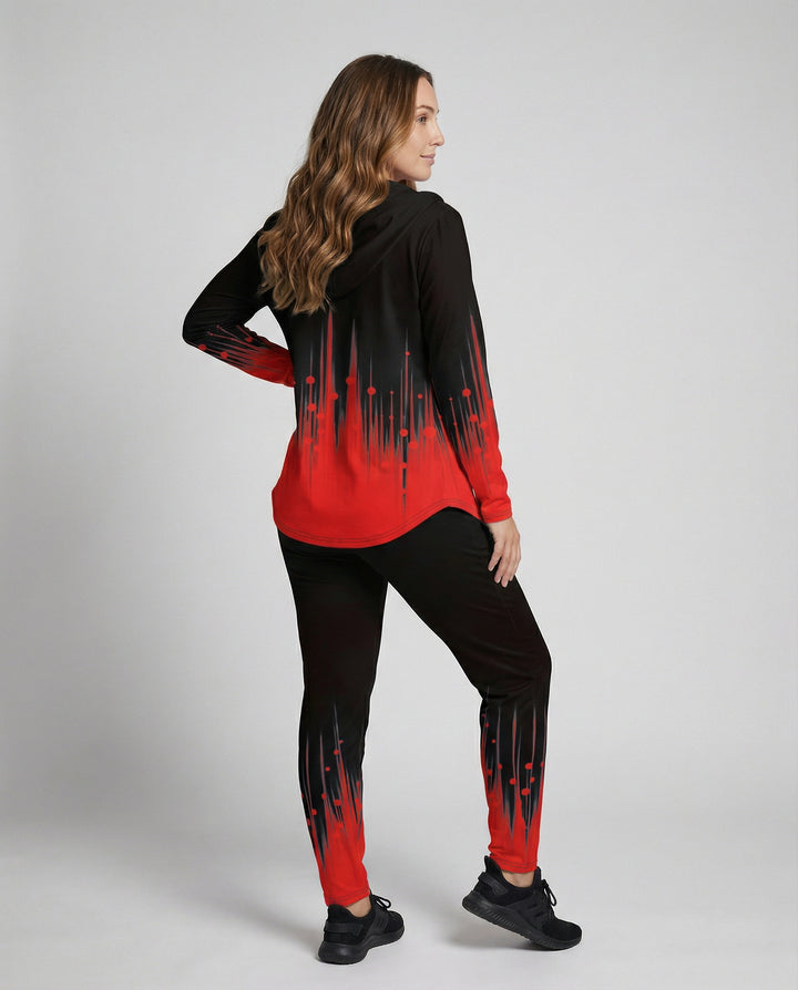 Bequemer Damen Farbverlauf Sportanzug