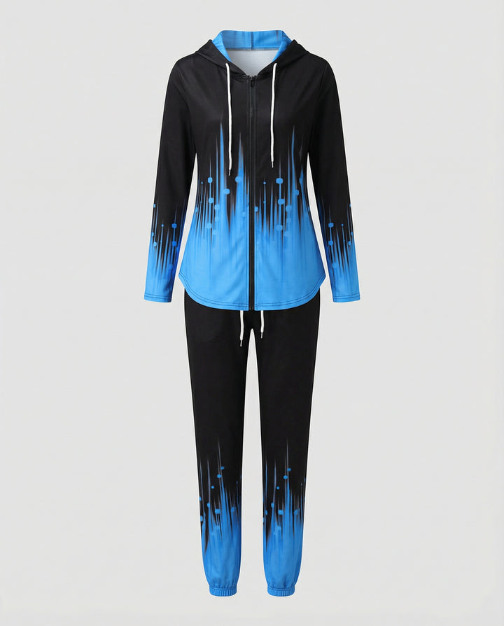 Bequemer Damen Farbverlauf Sportanzug