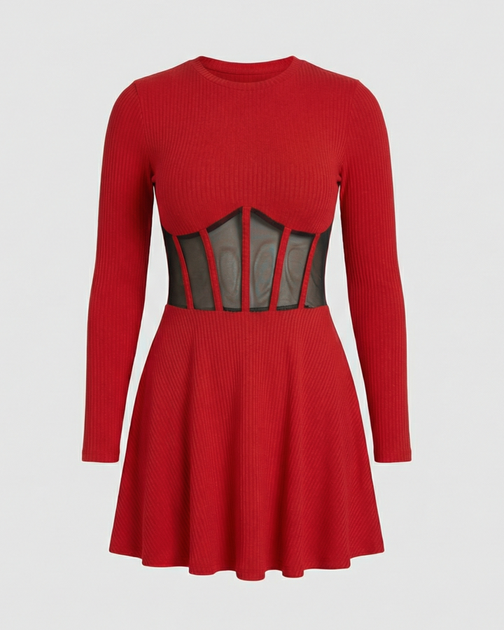 Elegantes Minikleid mit Einsätzen