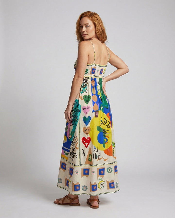 Damen Maxikleid mit Alloverprint