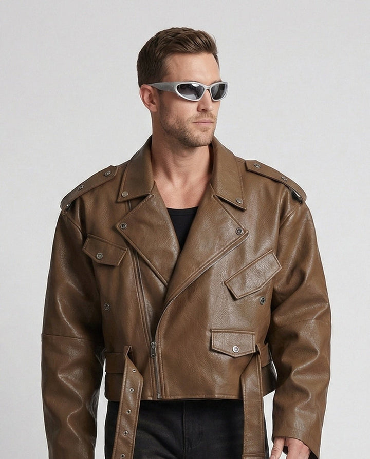 Herren Statement Bikerjacke