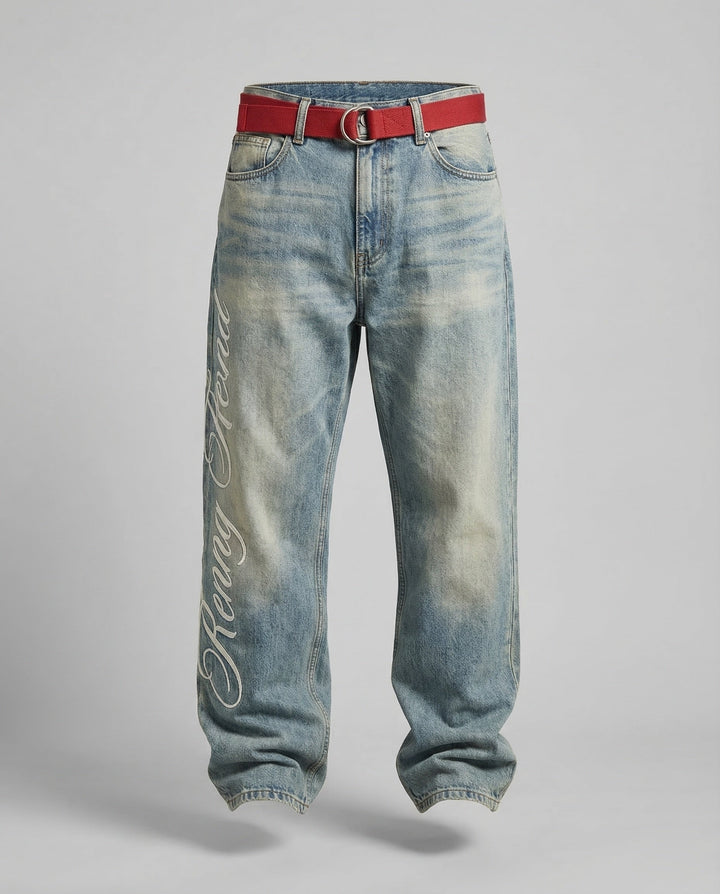 Damen Baggy Jeans High Waist