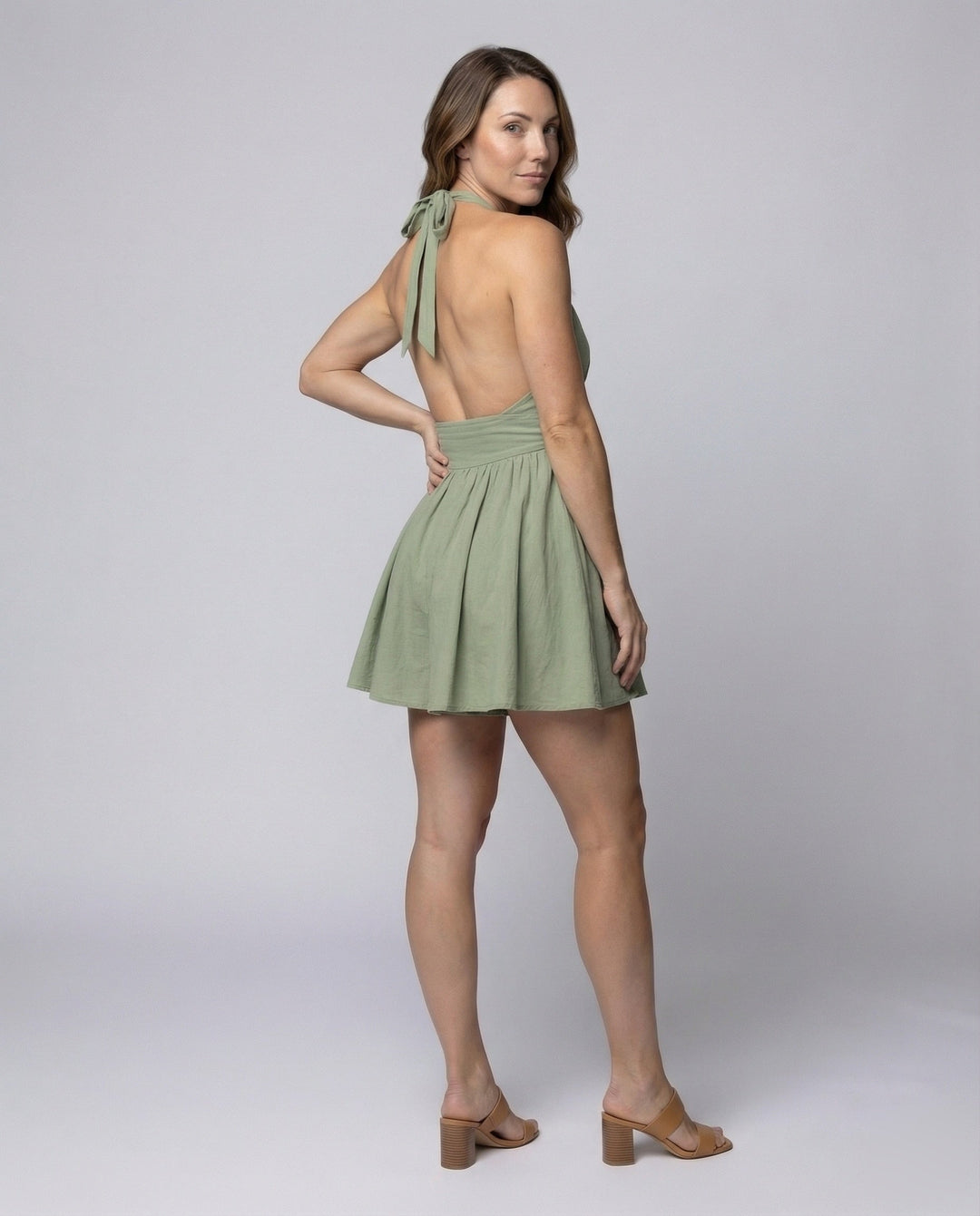 Damen Neckholder-Minikleid Schwingrock