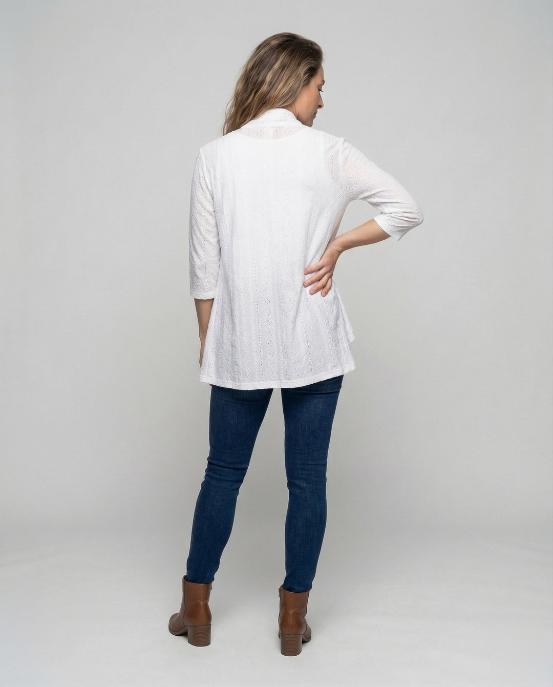 Damen leichte Lochstickerei-Tunikajacke.