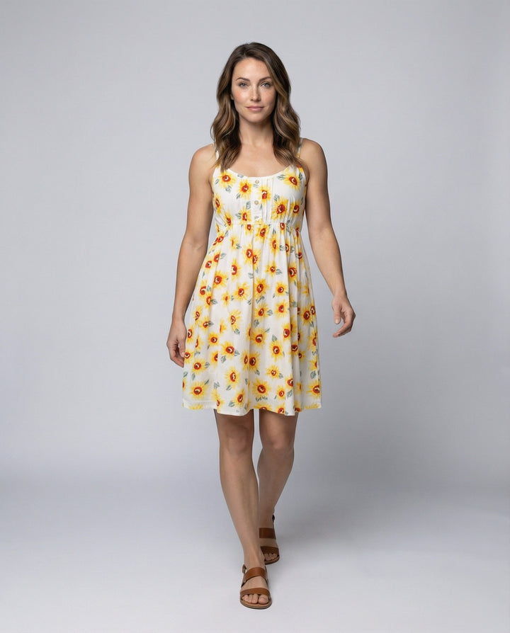 Damen florales Blümchen-Minikleid