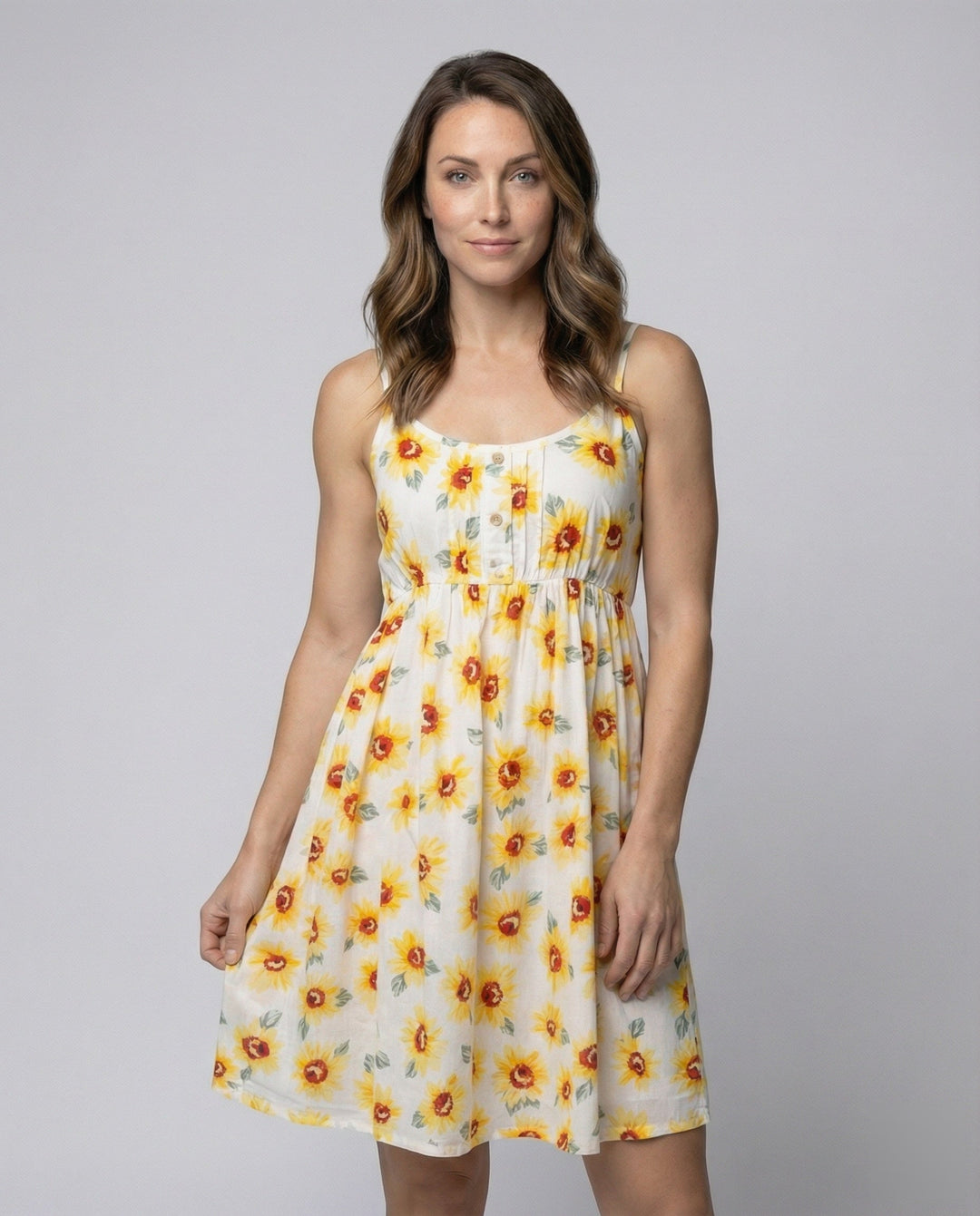 Damen florales Blümchen-Minikleid