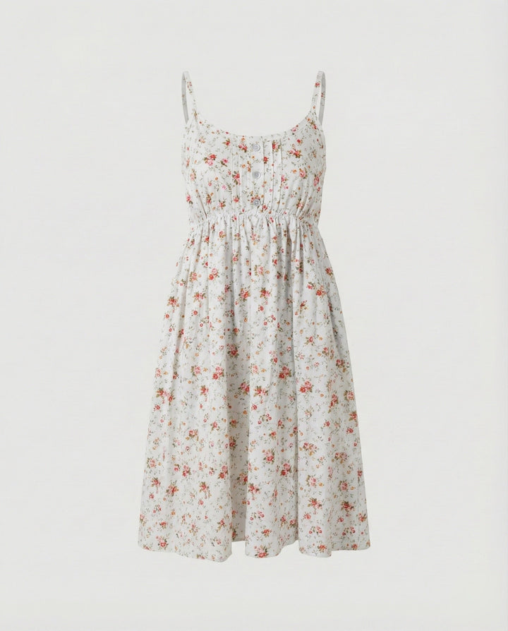 Damen florales Blümchen-Minikleid