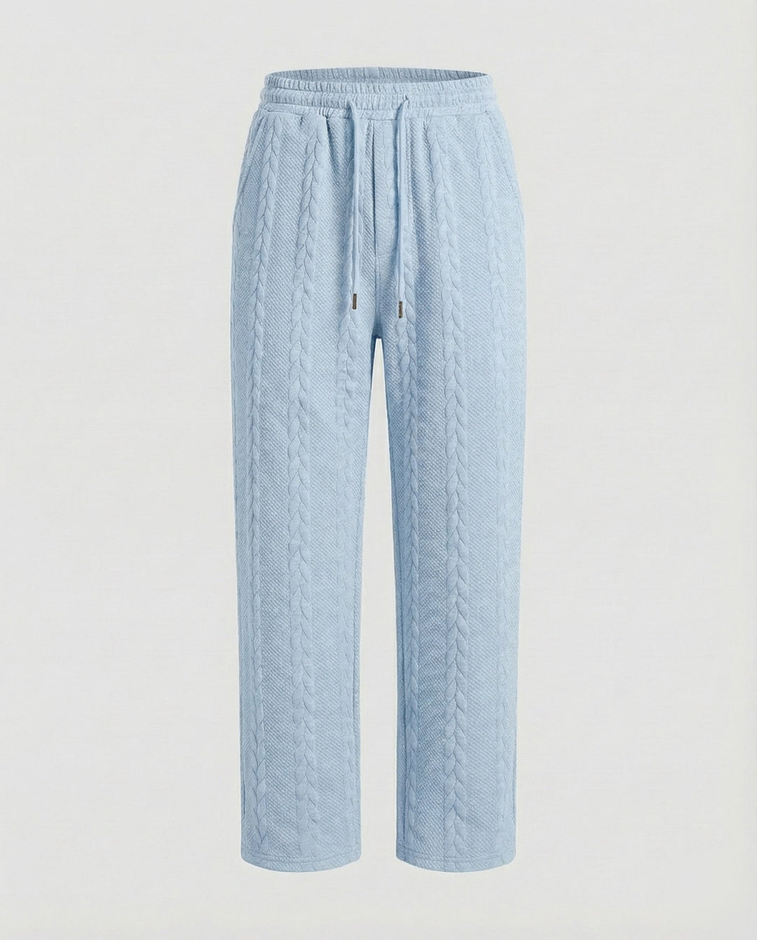 Damen Zopfstrick-Loungehose mit Tunnelzug