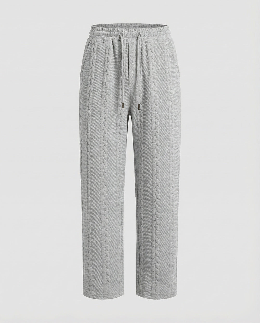 Damen Zopfstrick-Loungehose mit Tunnelzug