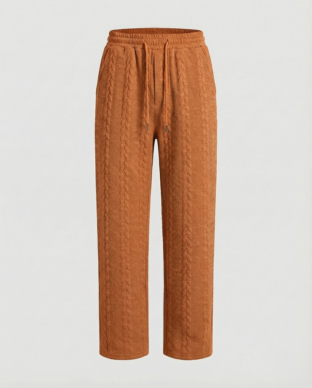 Damen Zopfstrick-Loungehose mit Tunnelzug