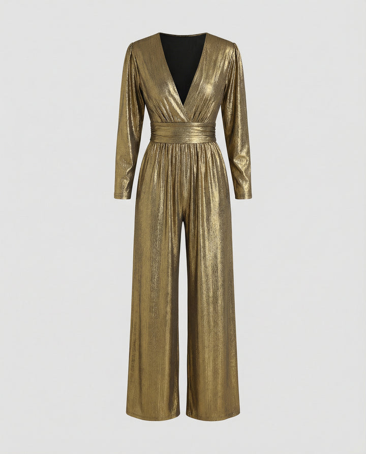 Glänzender Eleganter Overall Damen