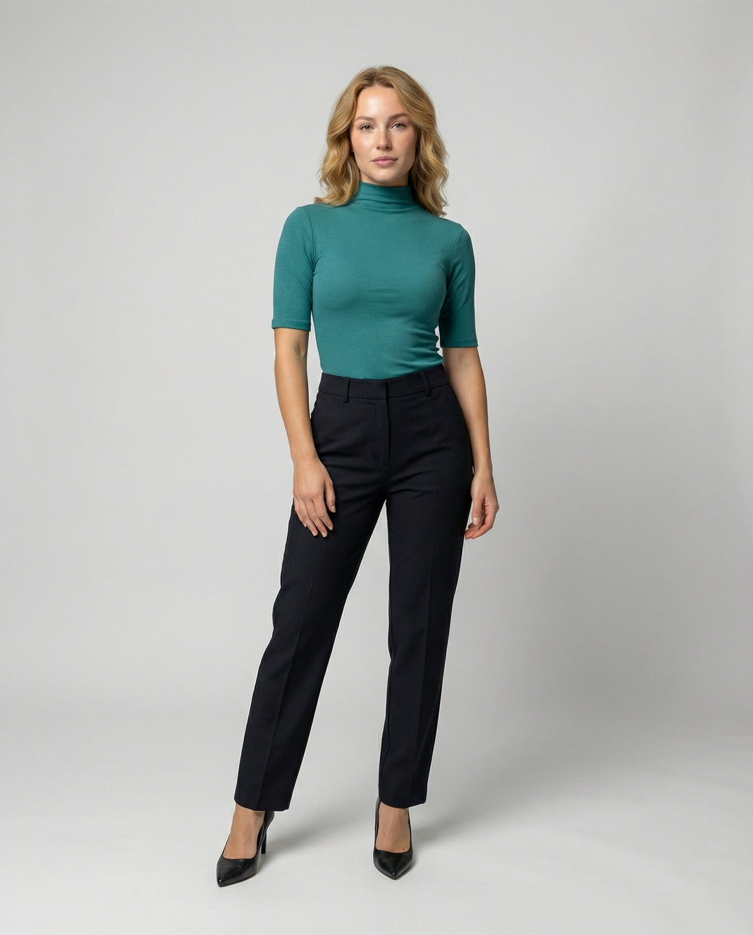 Feinstrick Nahtloser Rollkragenpullover Damen