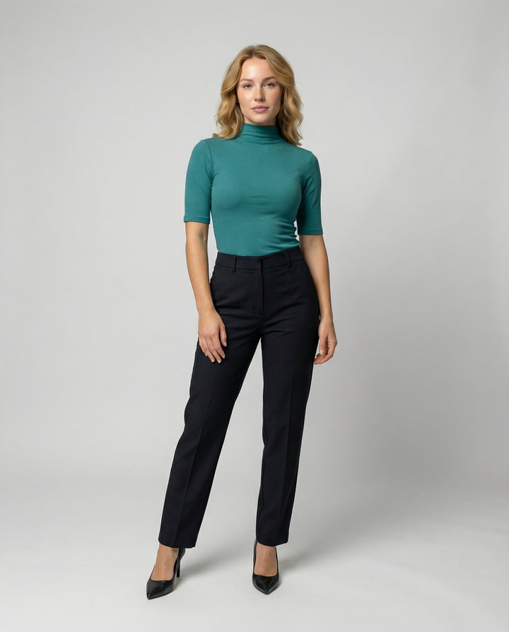 Feinstrick Nahtloser Rollkragenpullover Damen
