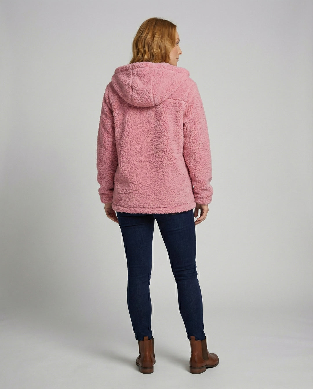 Teddy Fleecejacke Damen Lang