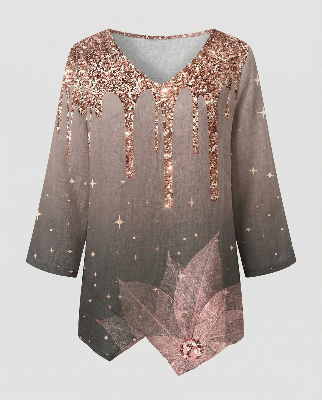 Elegantes Damen V-Neck Oberteil
