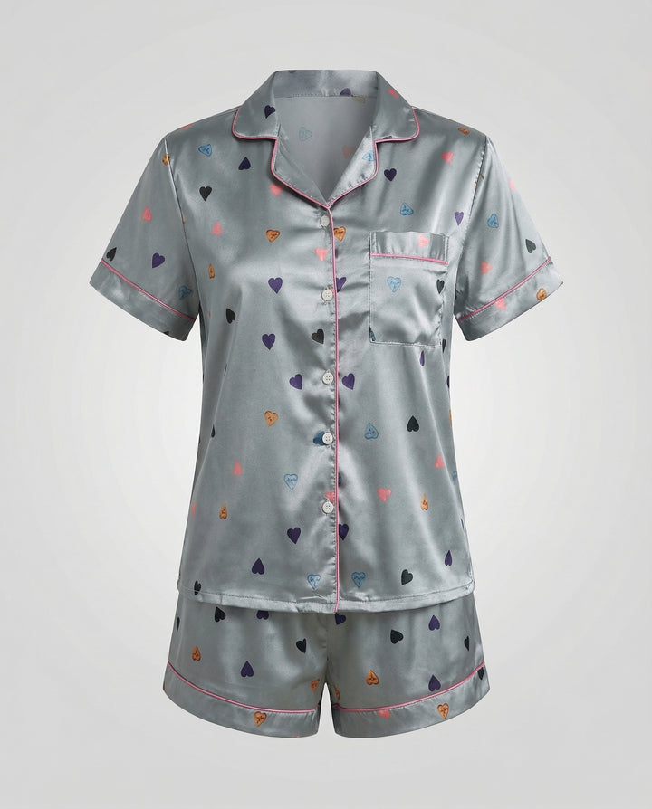 Satin Komfort Pyjama Set Damen