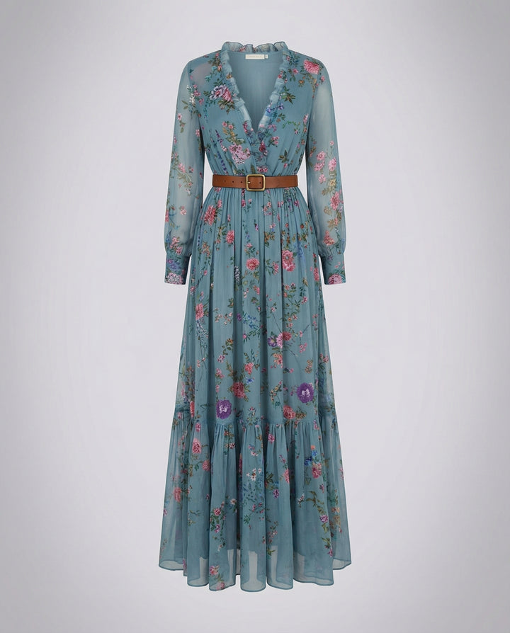Boho Maxikleid mit V-Ausschnitt